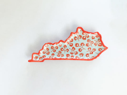 Kentucky Trinket Dish, Orange Poppy